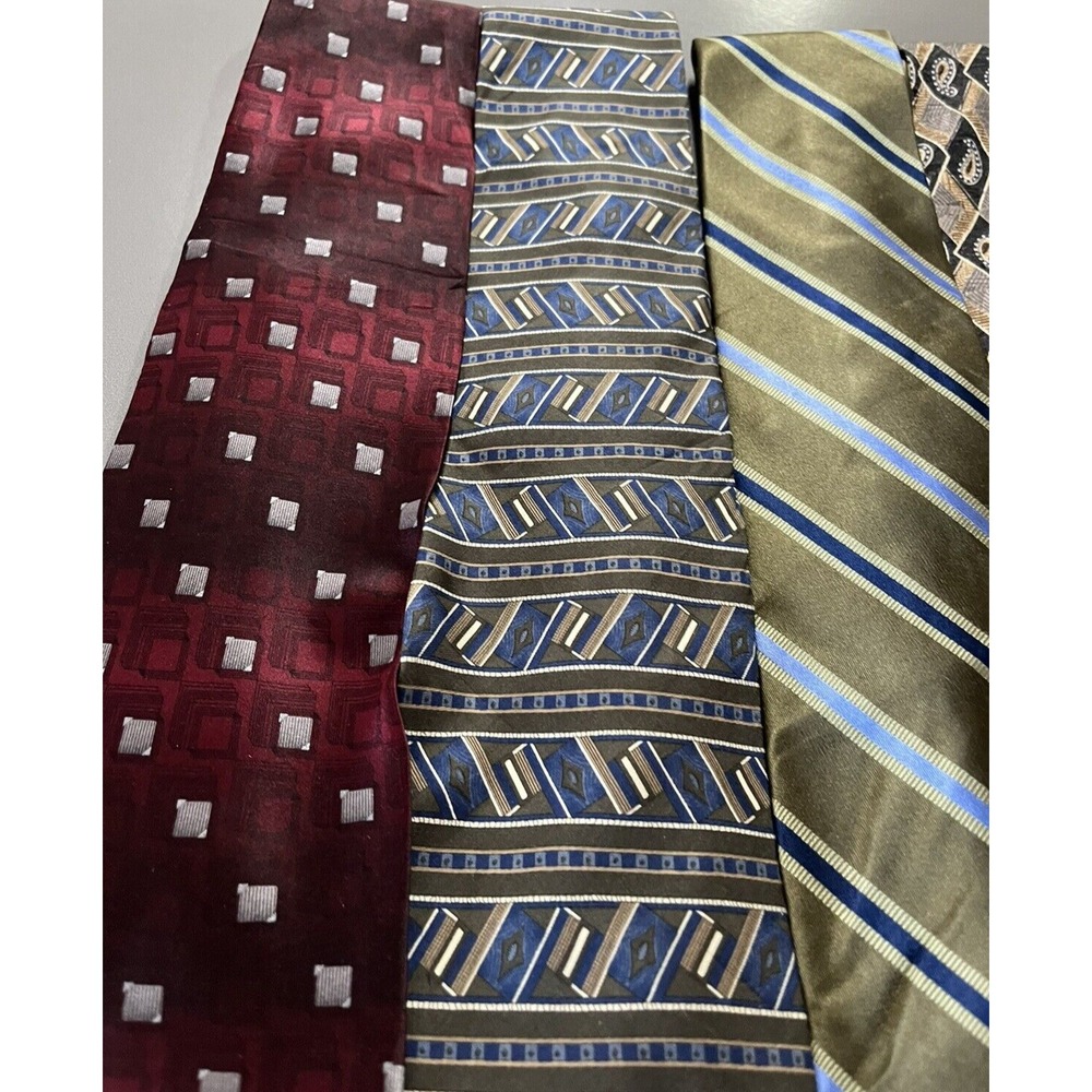 Lot of 5 Silk Men's Neck Ties Classic Business Dress Neckties Assorted Patterns - Picture 6 of 11